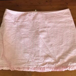 Lilly P seersucker skirt with ruffled bottom